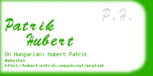 patrik hubert business card